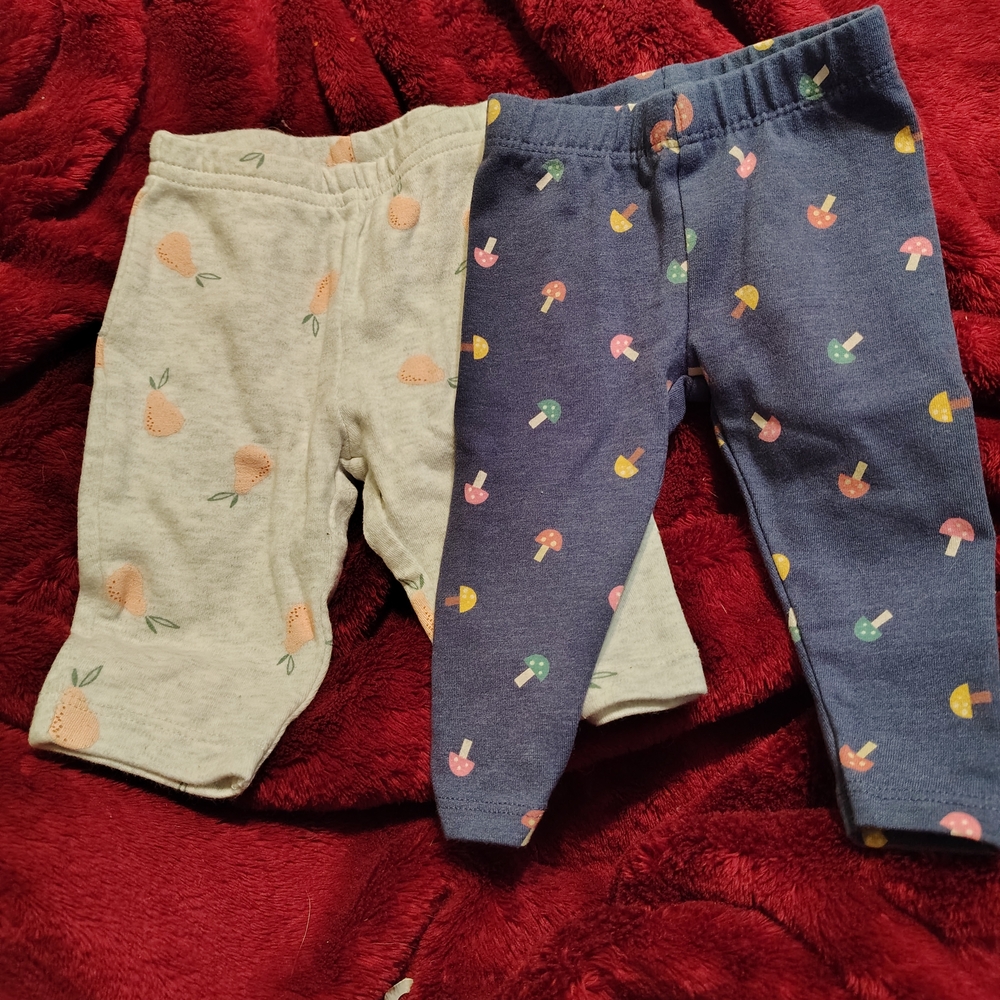 Carter's Gray and Blue Leggings Set